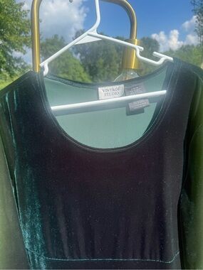 Vintage Studio Emerald Green Velvet Maxi Dress
